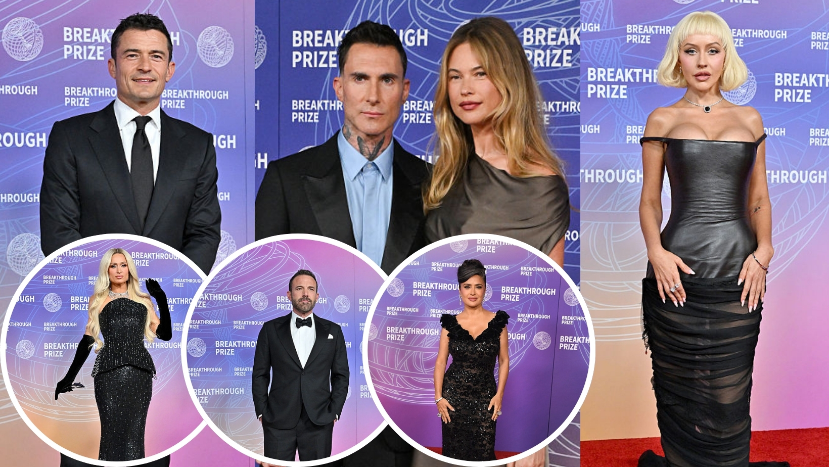 A star-studded lineup on the stunning red carpet at the Breakthrough Prize Ceremony