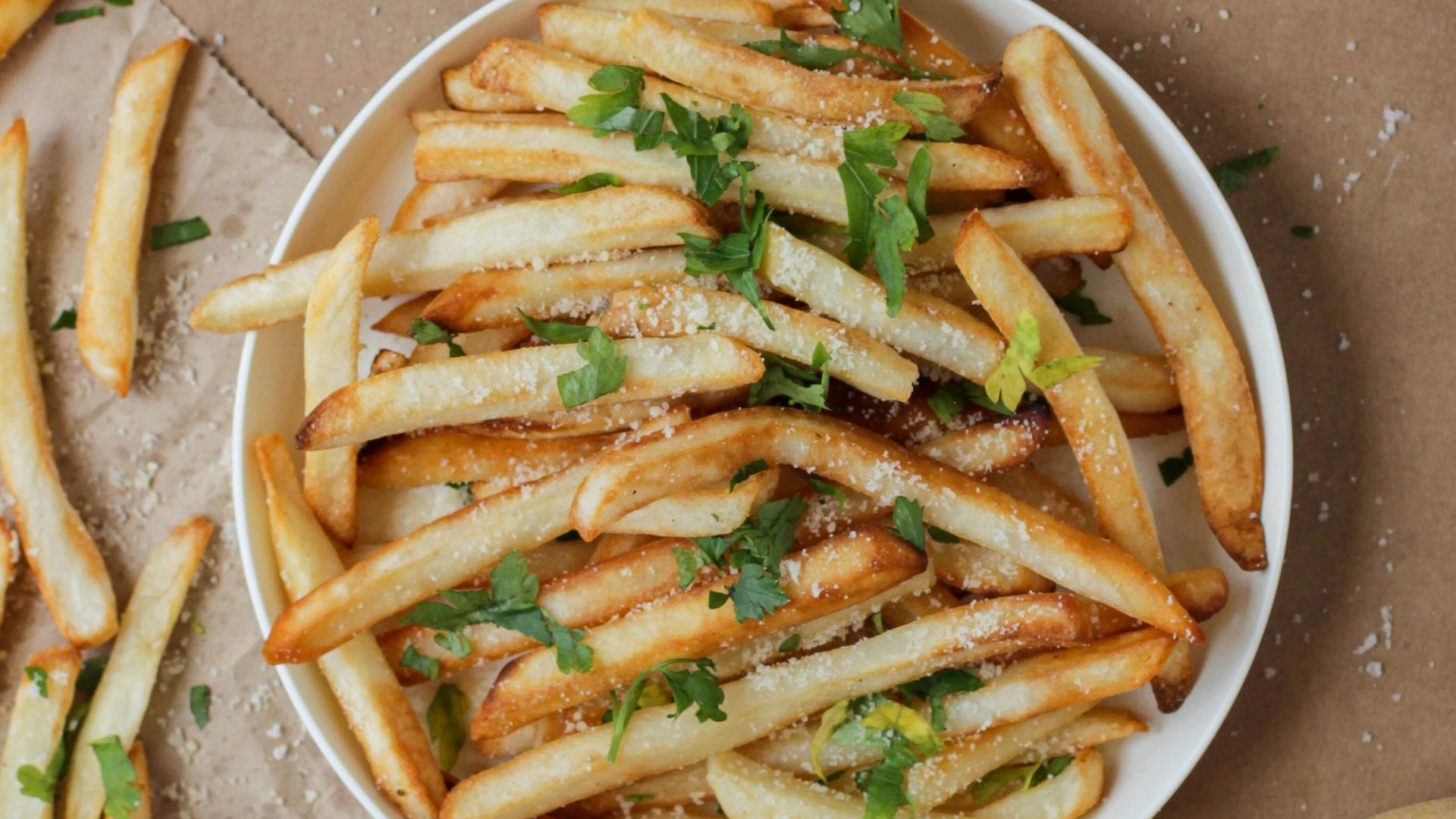 17. Assiettes d'amuse-bouches frits