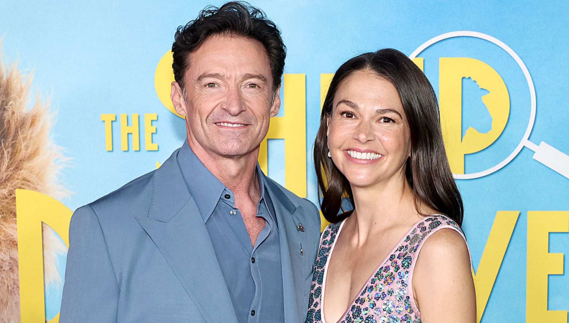 Hugh Jackman Makes a Stylish Couple's Outing at the Premiere of Sheep Detectives