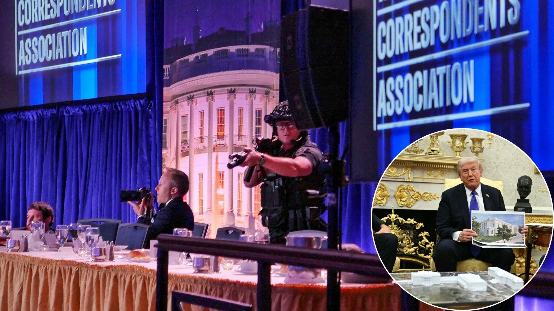 Trump Uses Shoooting To Promote His Ballroom