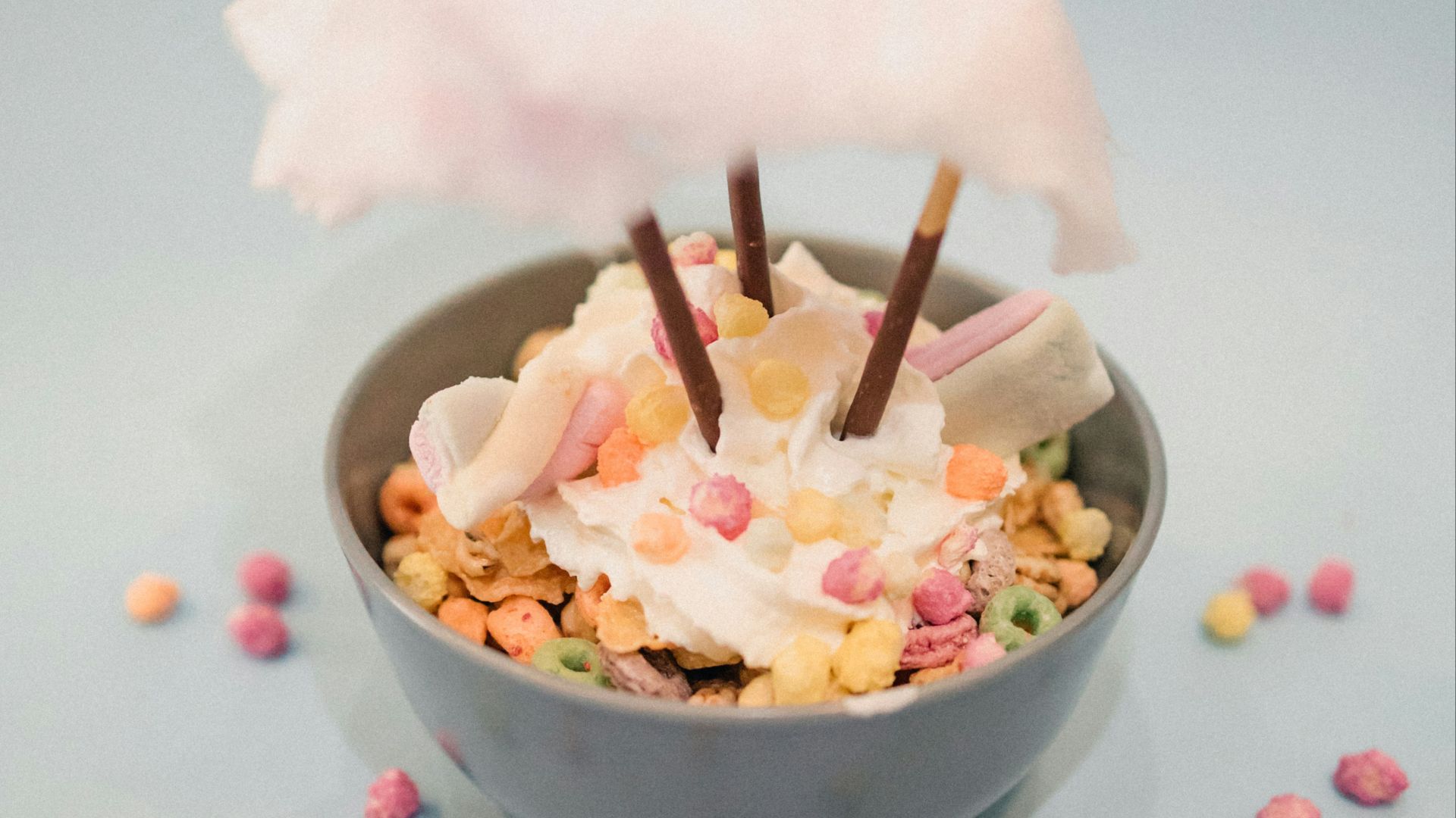 19. Glace à l'italienne garnie de céréales