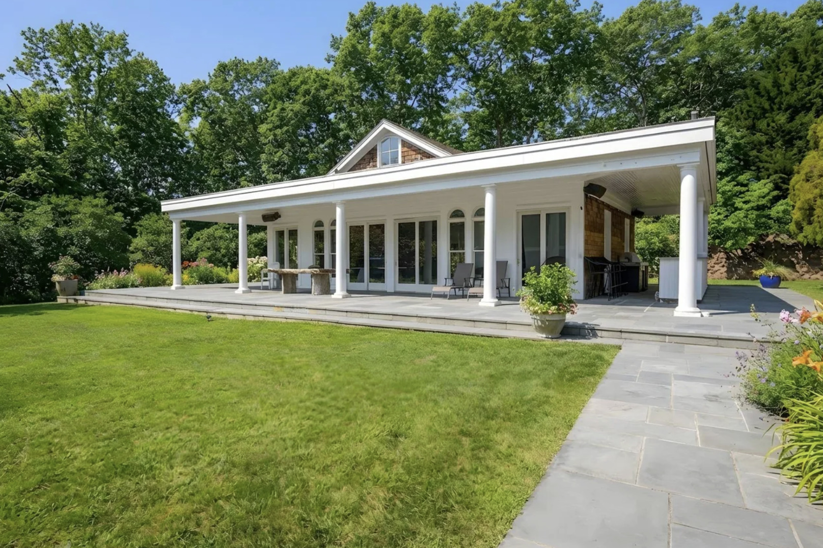The pool house