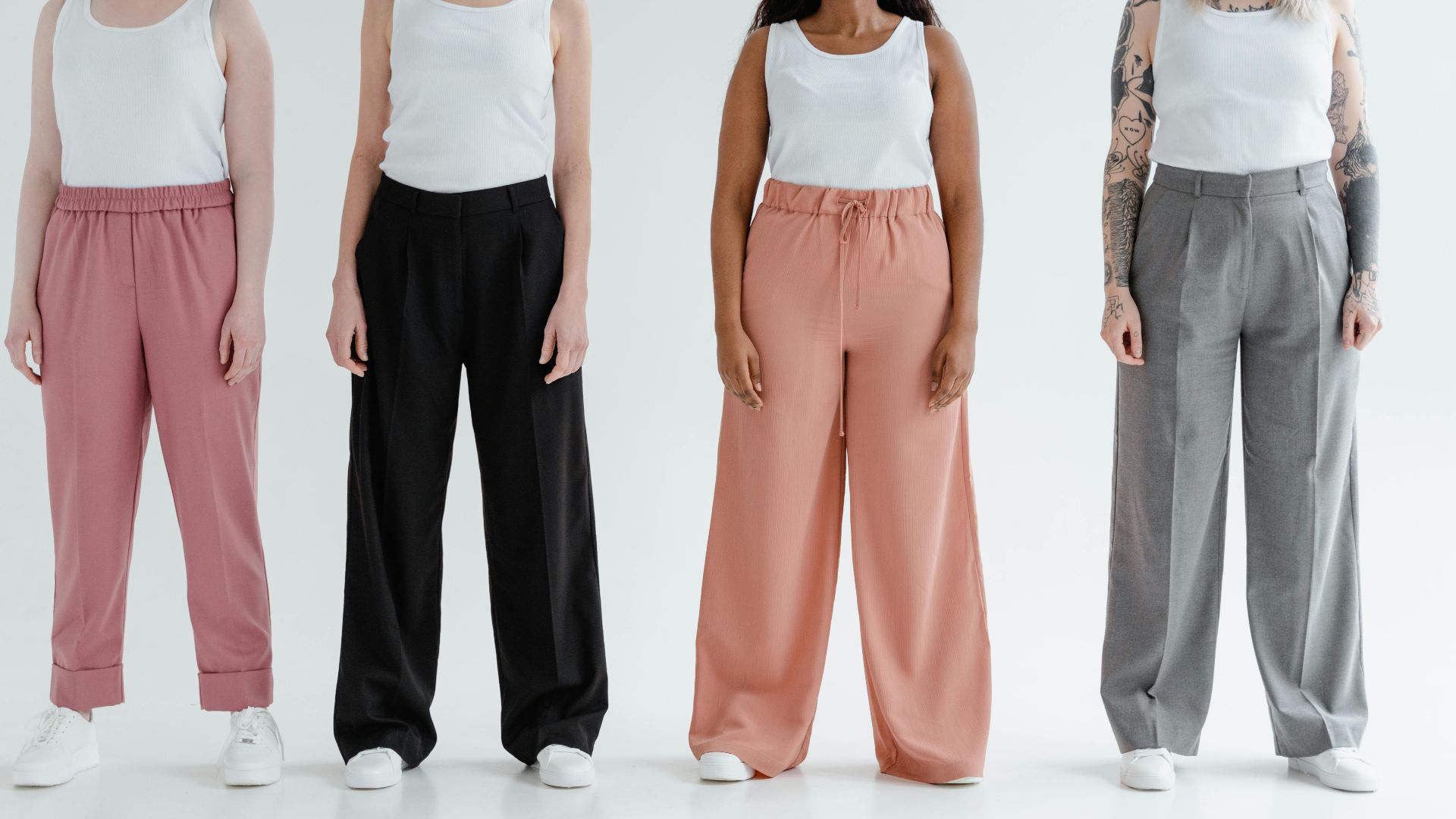 6. Pantalon large ajusté