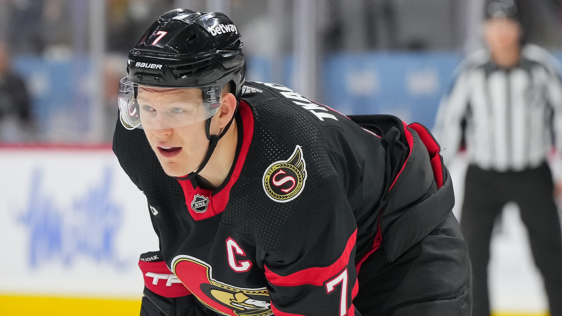 Brady Tkachuk and Linus Ullmark were not available to speak with reporters this morning