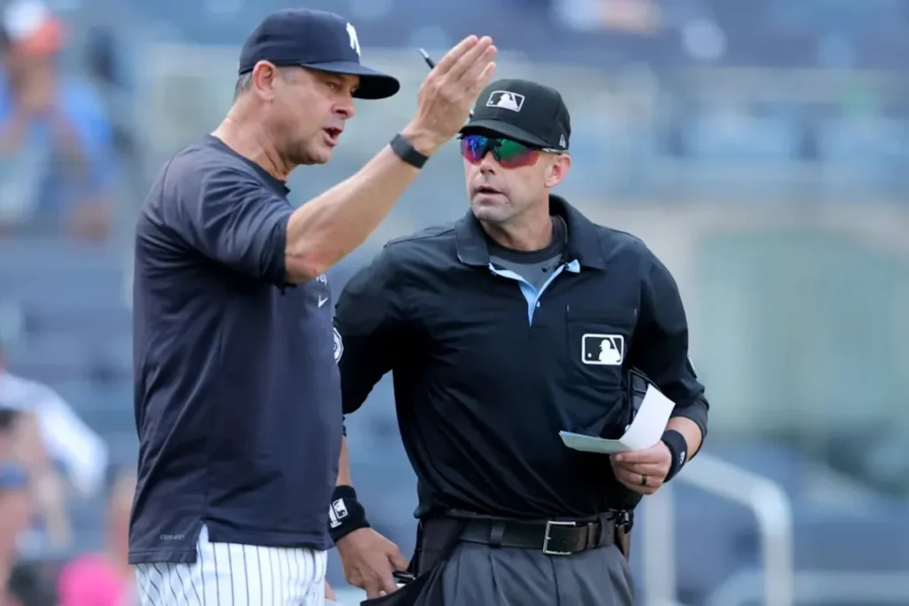 Aaron Boone accuses the umpires of being too sensitive