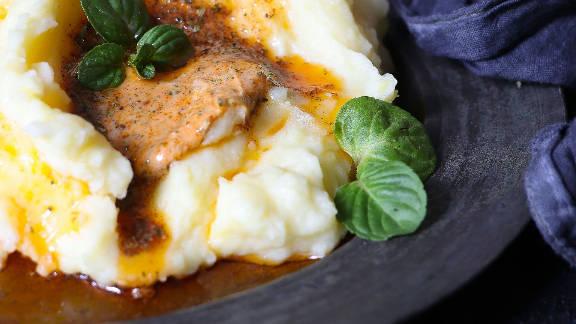 6. Purée de pommes de terre et poulet rôti