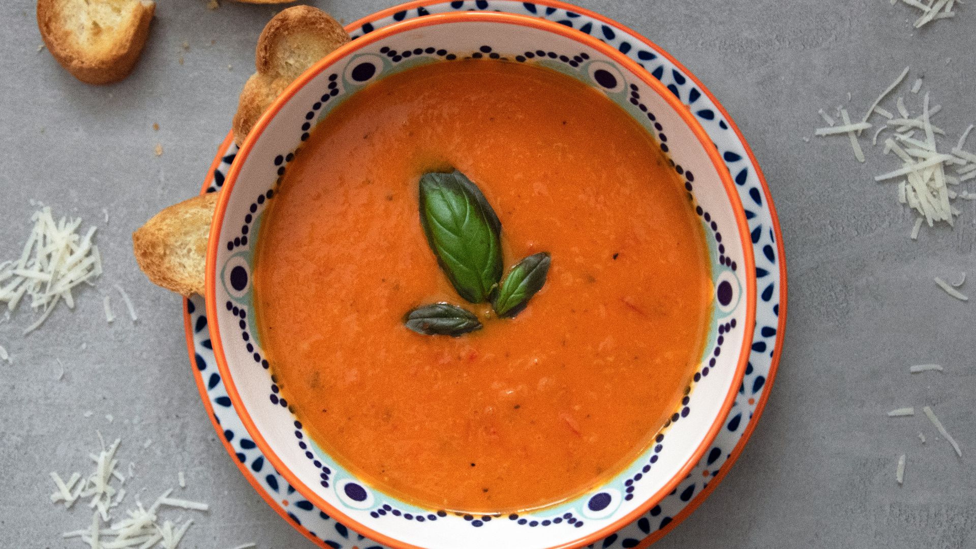 1. Soupe crémeuse à la tomate