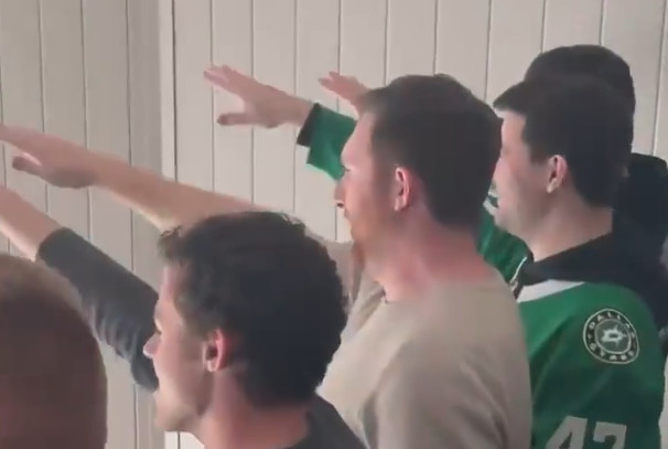 Four Stars fans caught on camera giving a Nazi salute
