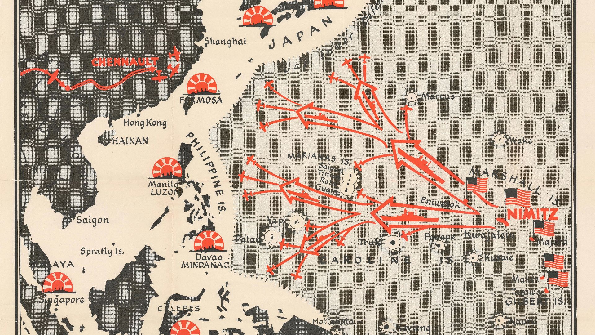 6. La campagne d'îles en îles dans le Pacifique (Seconde Guerre mondiale)