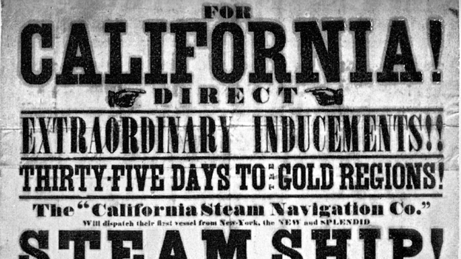 6. La ruée vers l'or a contribué à la construction de la Californie