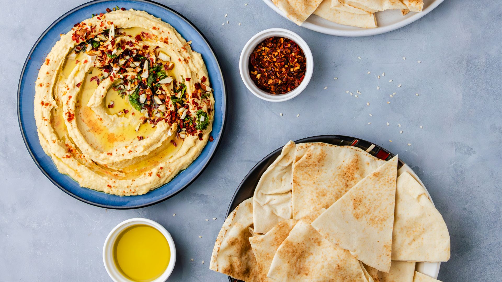 6. Houmous et chips de pita
