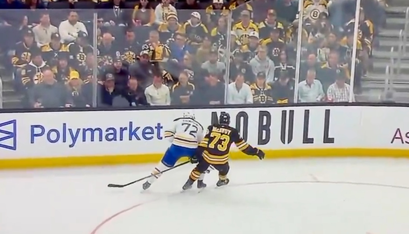 VIDEO: Here is a clip showing a moment when Tage Thompson may have been injured