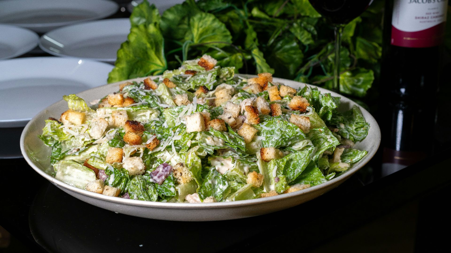 1. Salade César et pâte d'anchois