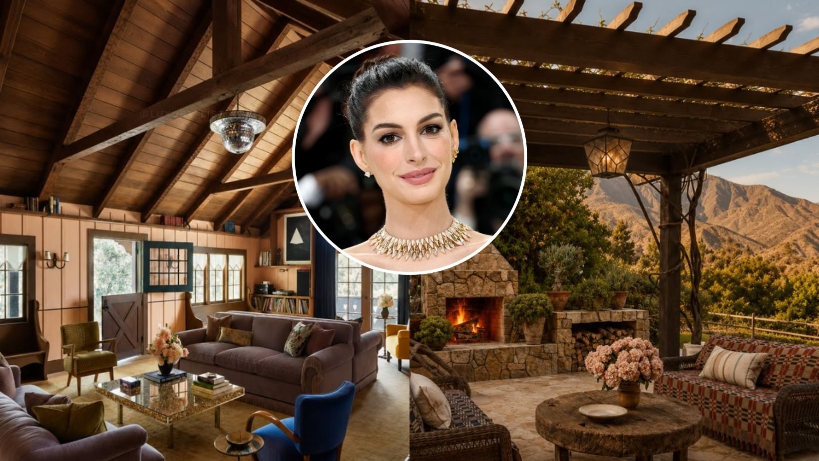 Anne Hathaway's beautiful 19th-century rustic home