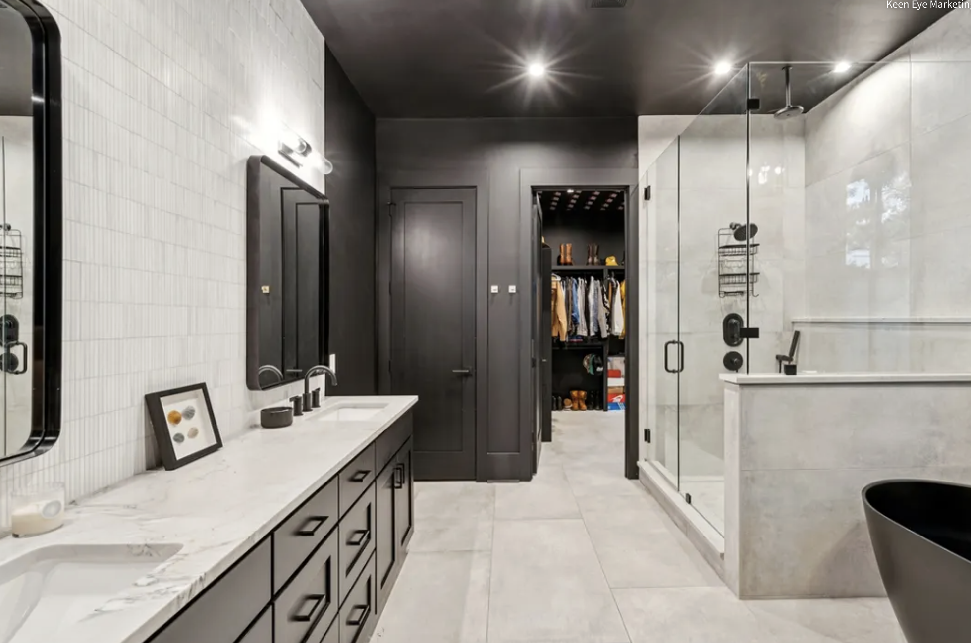 The master bathroom