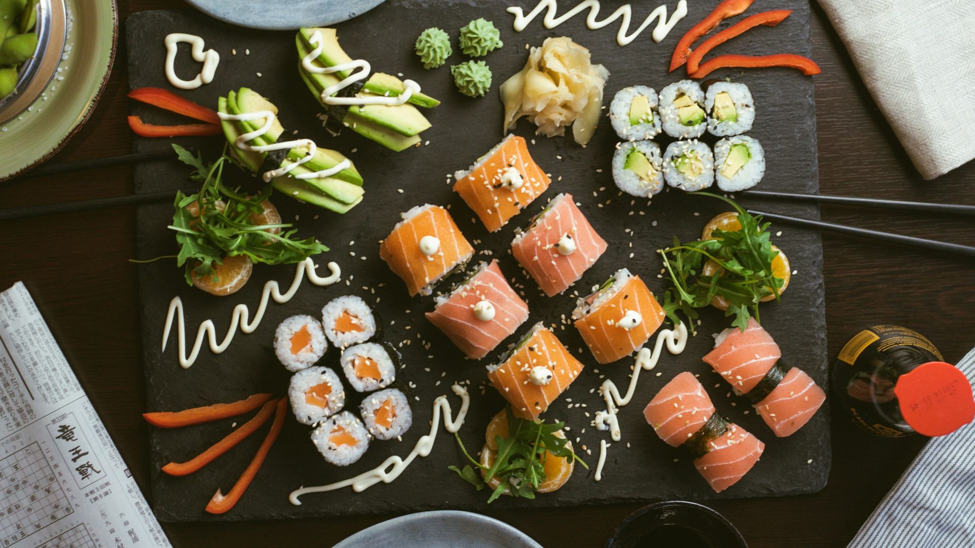 4. Assiettes de sushis
