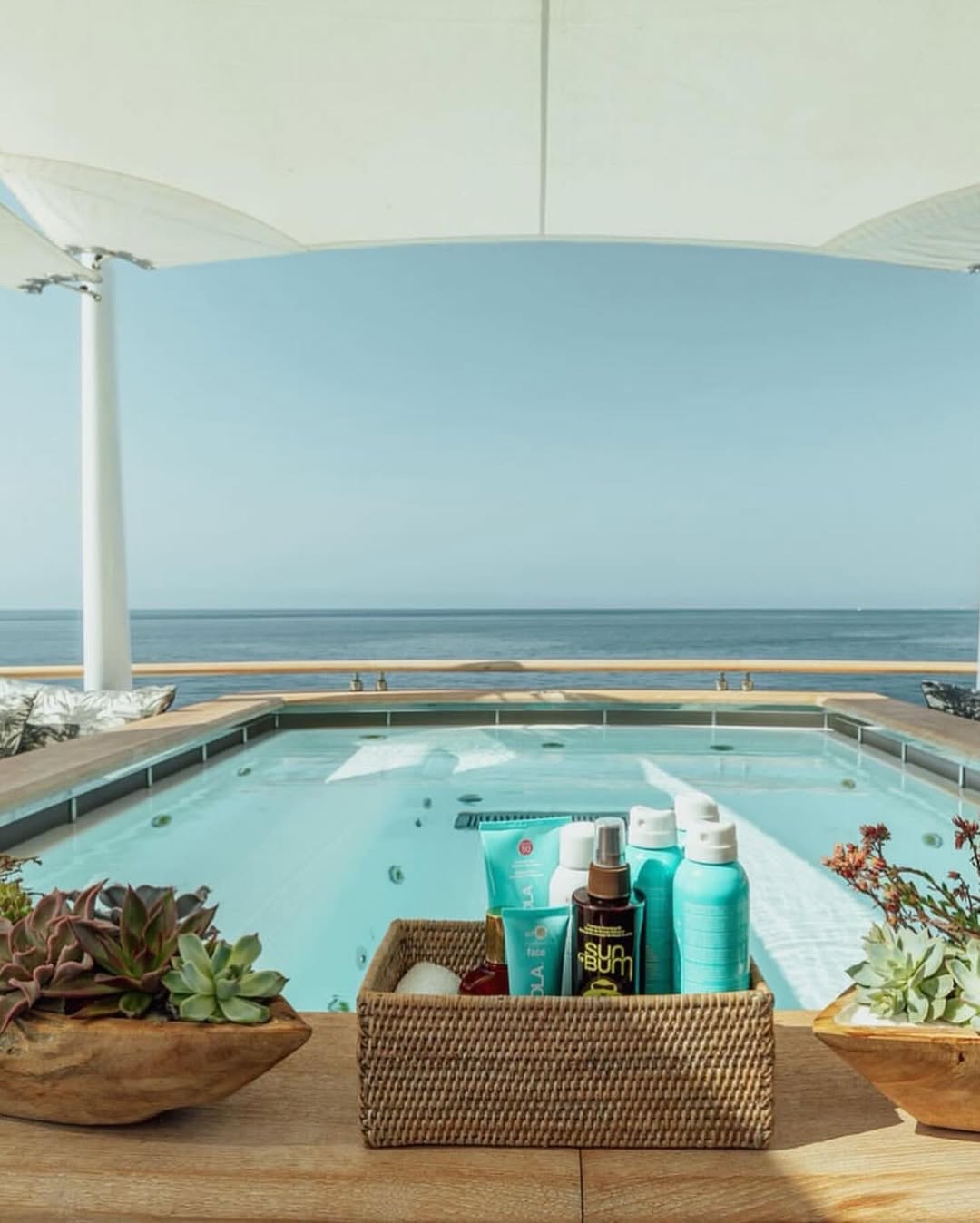 The yacht's pool