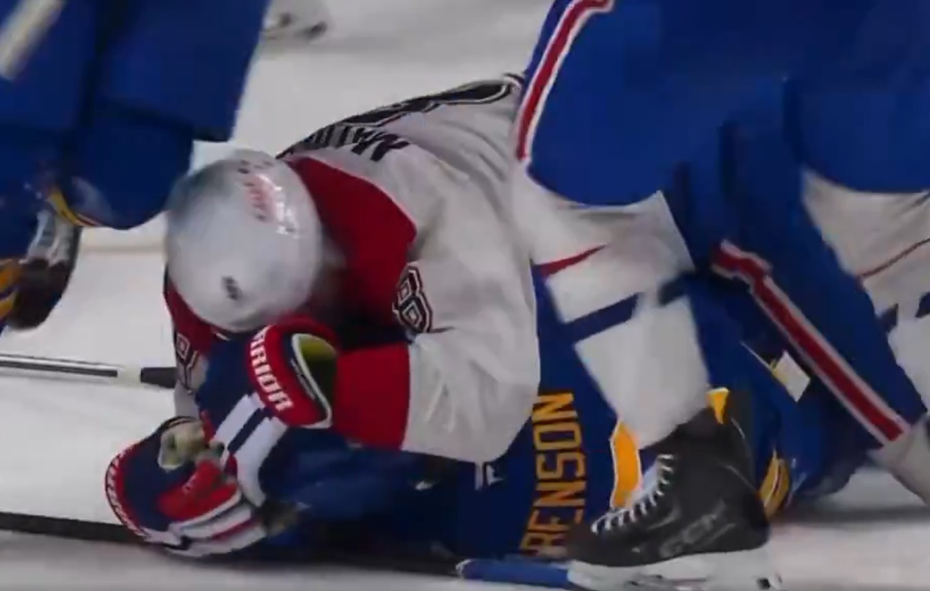 Scrum: Mike Matheson shielded Zach Benson (who is already the enemy in Montreal)