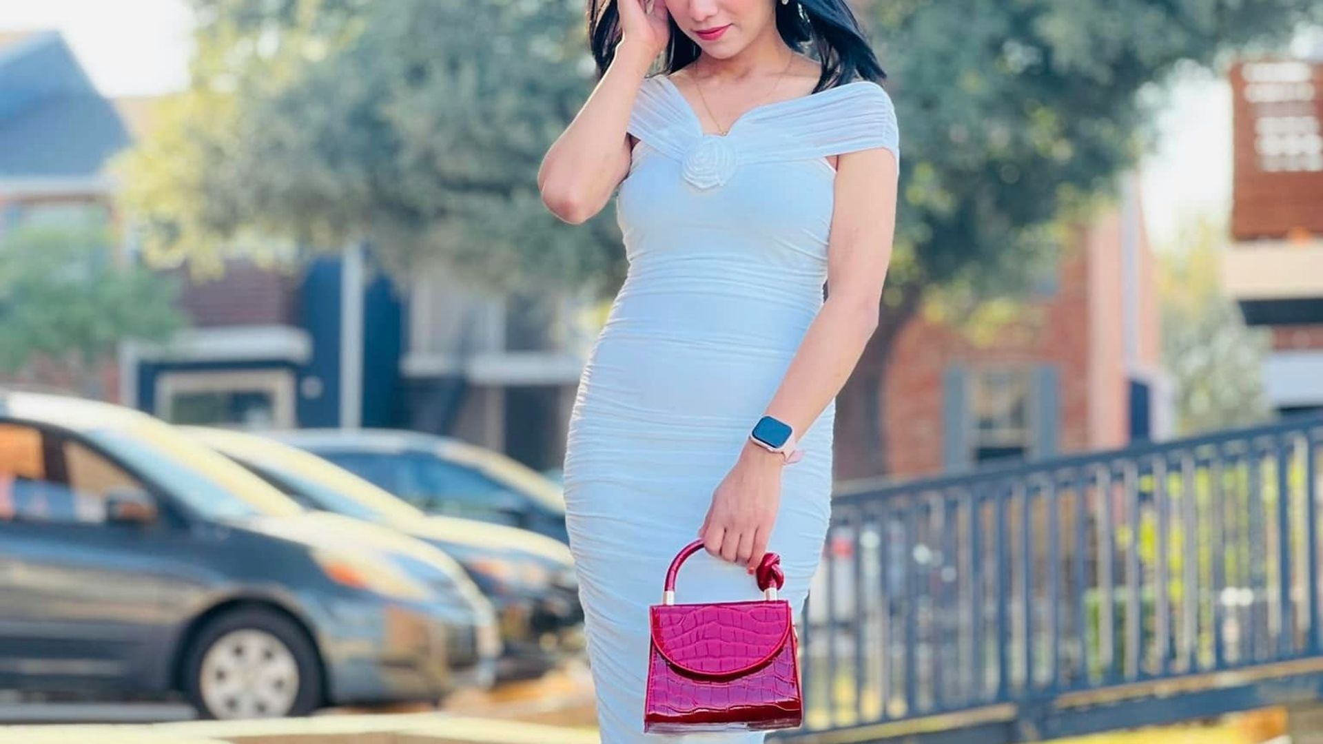 5. Une robe midi en maille