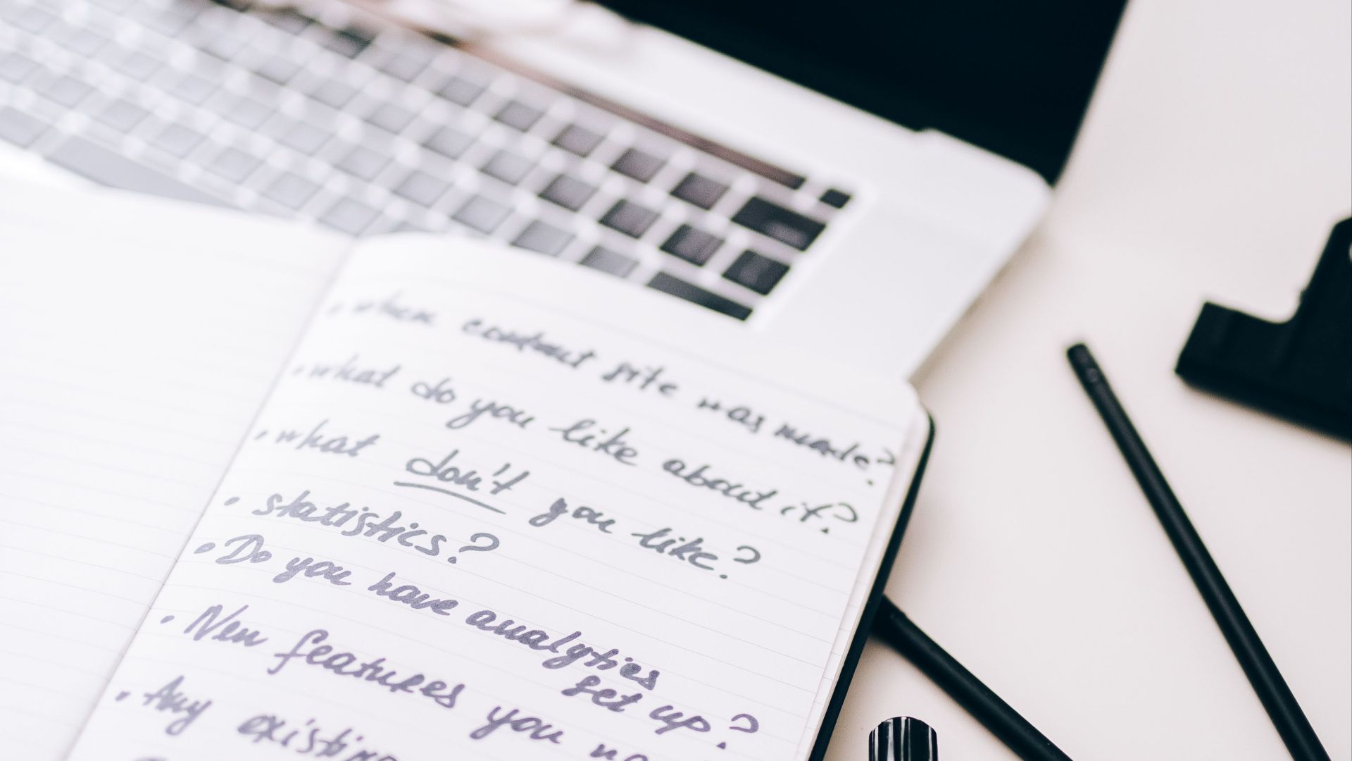 1. Commencez par noter vos principales questions