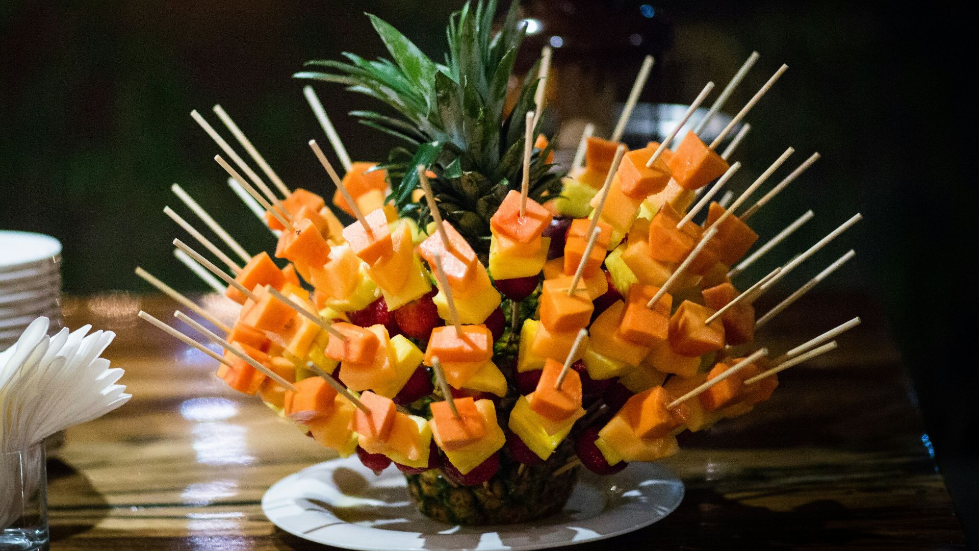 15. Brochettes de mangue