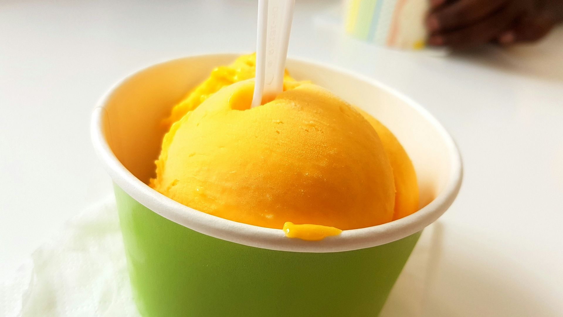 5. Sorbet à la mangue et au citron vert
