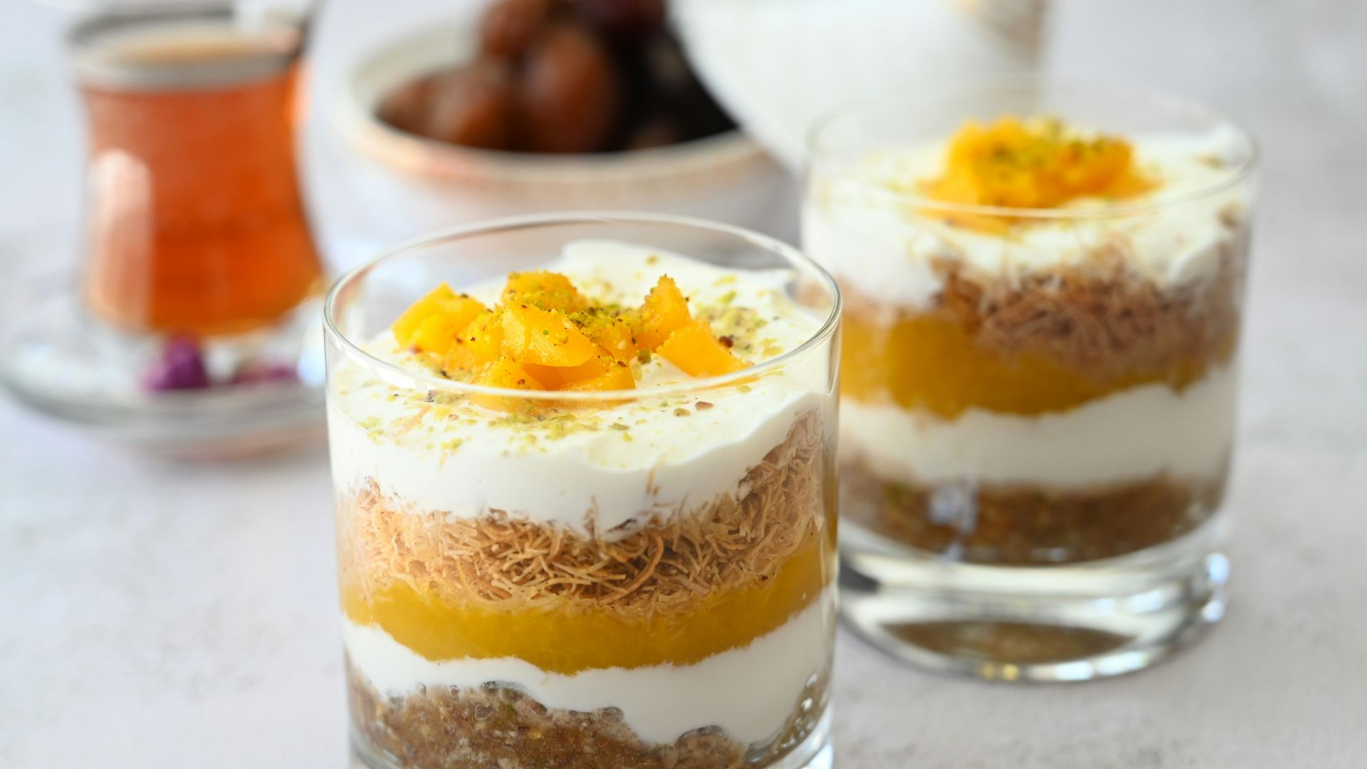 14. Coupes de parfait à la mangue