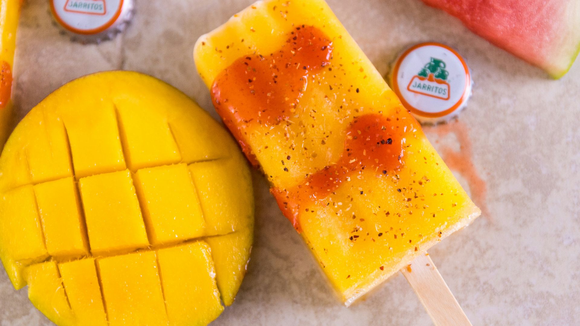 11. Bâtonnets glacés à la mangue, à la noix de coco et au chia