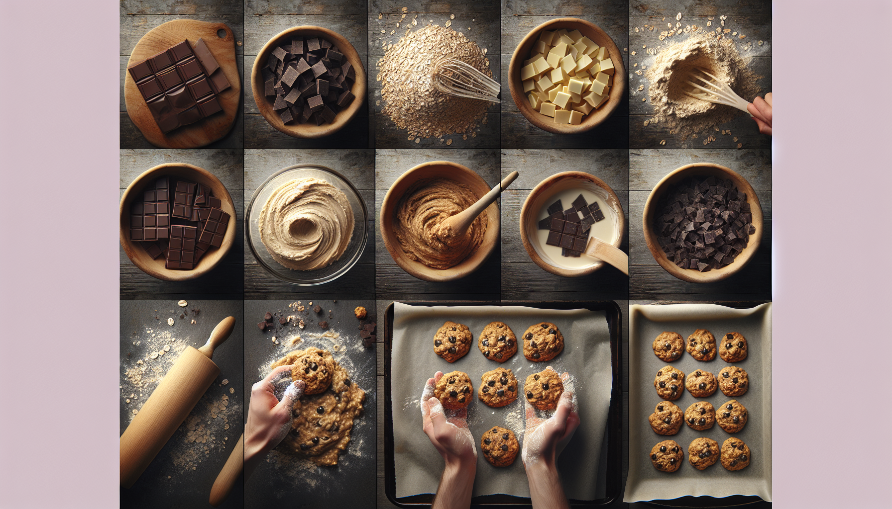 Biscuits aux flocons d'avoine et morceaux de chocolat
