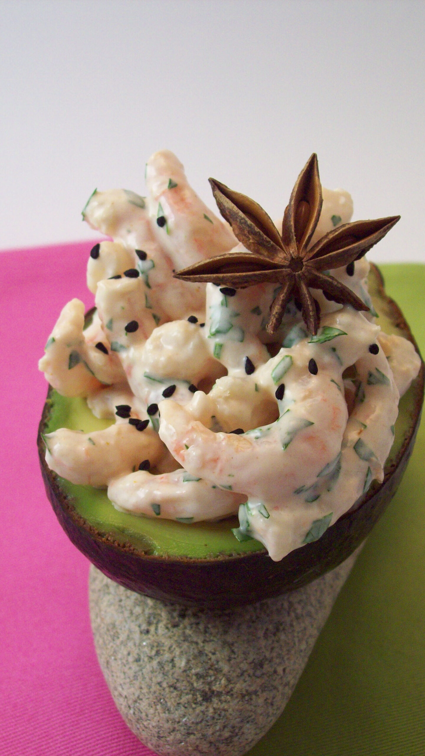 Avocat crevettes, badiane et niaouli