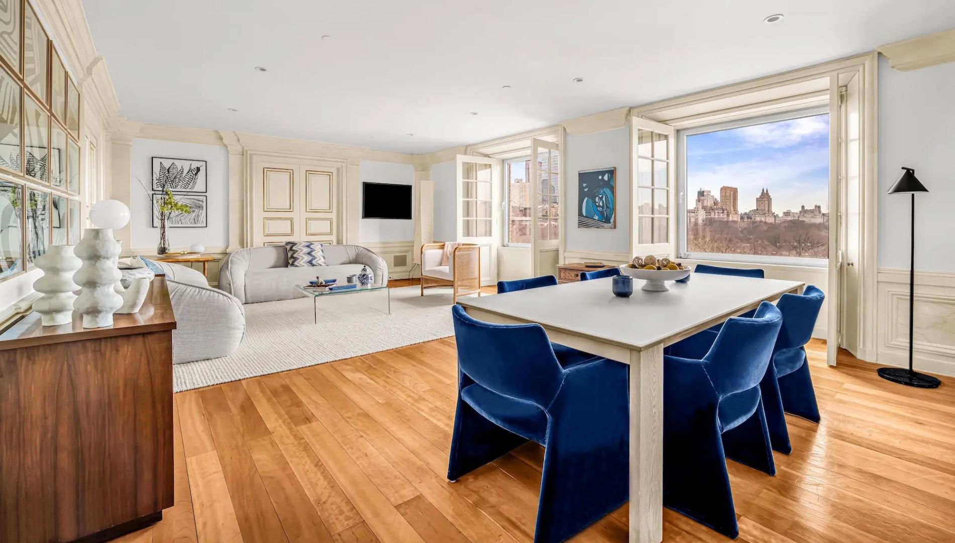 The dining room and living area