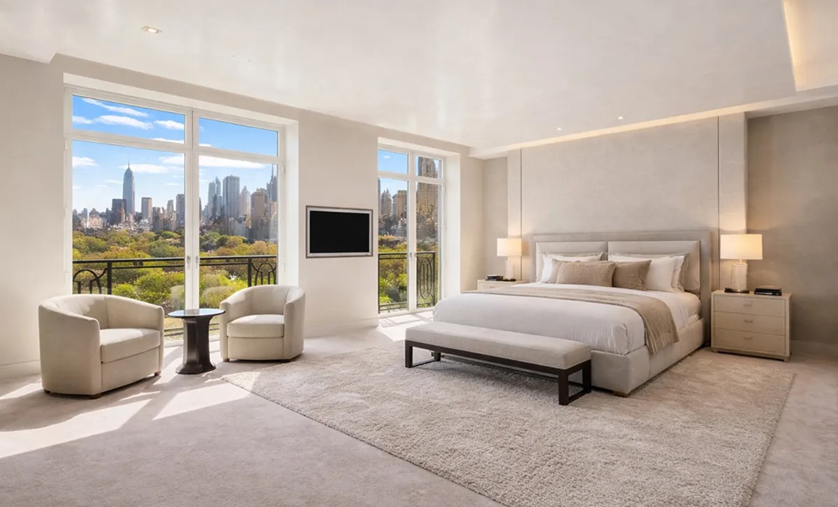 Master suite with panoramic views