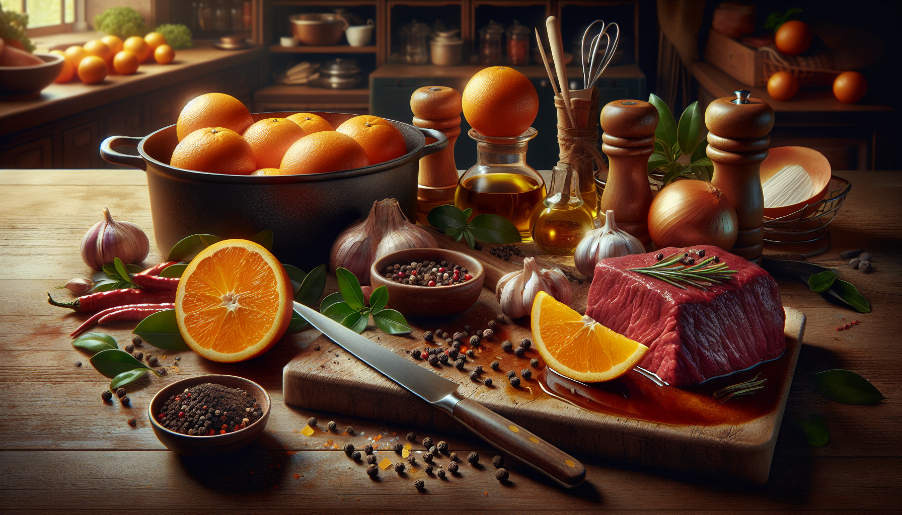 Boeuf braisé aux oranges