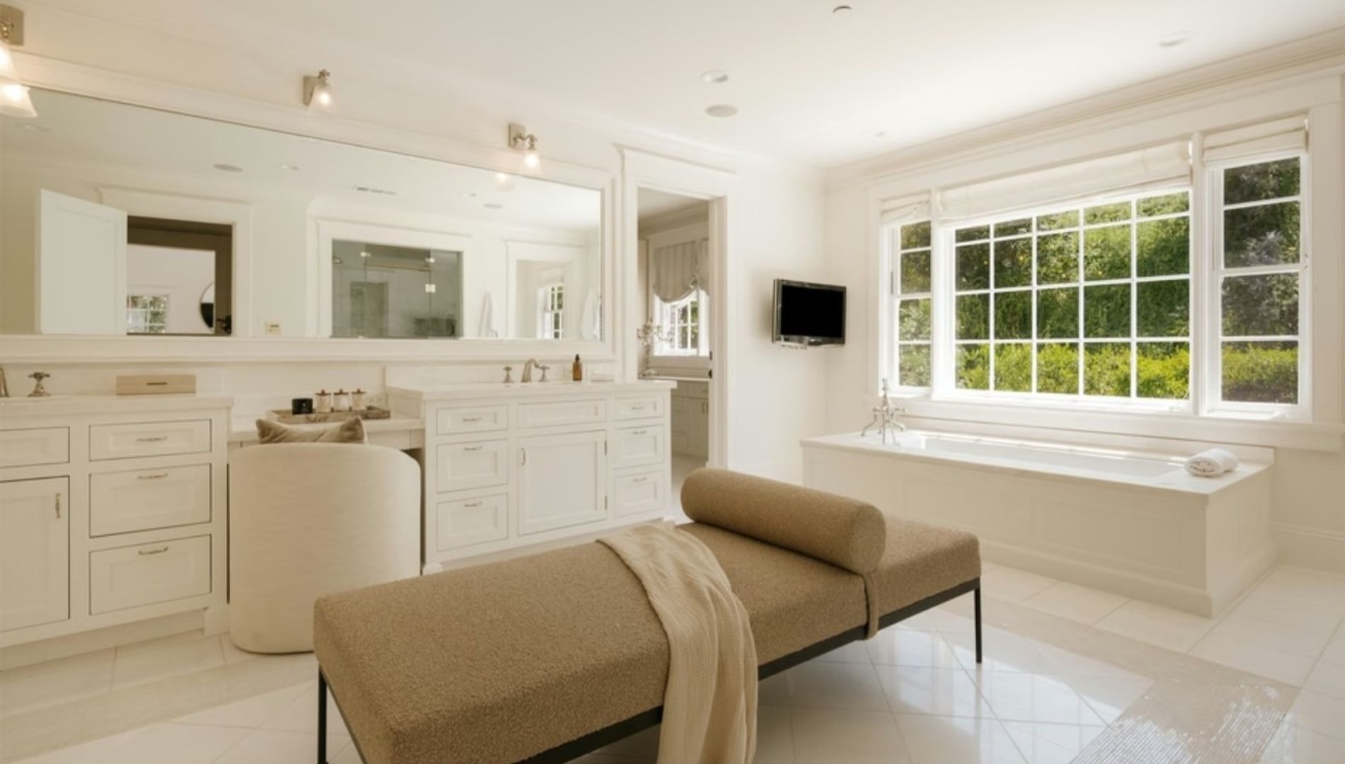 The master bathroom