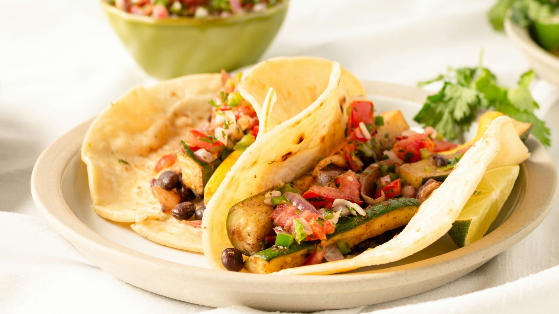 3. Tacos au poulet ou aux légumes sur des tortillas de maïs