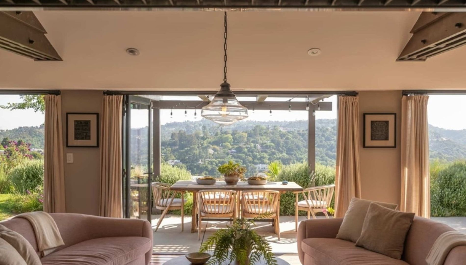 The dining room with a view