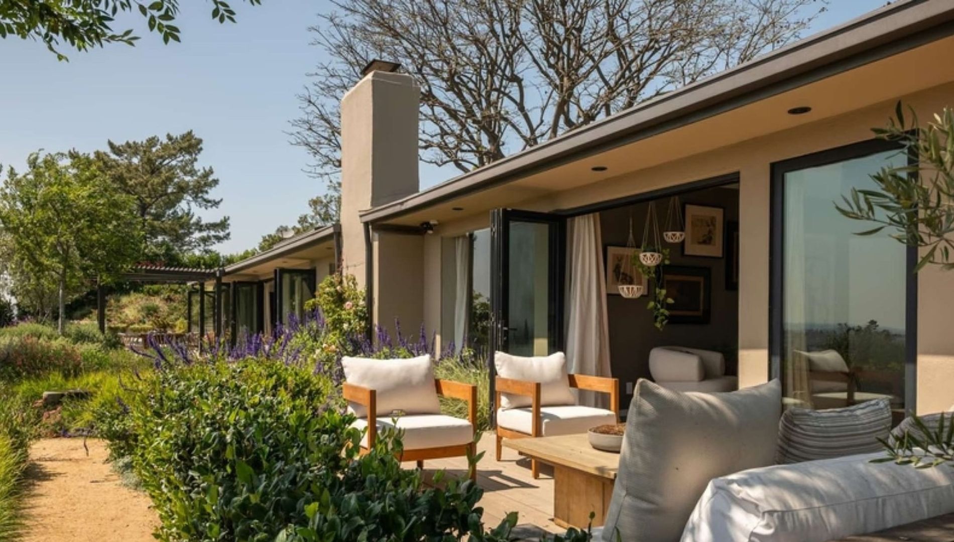 The master suite and its terrace