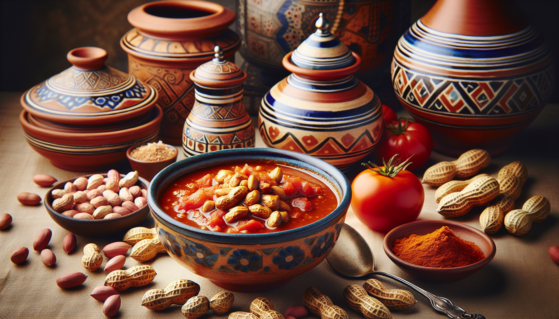 Soupe aux arachides et tomates du Maroc
