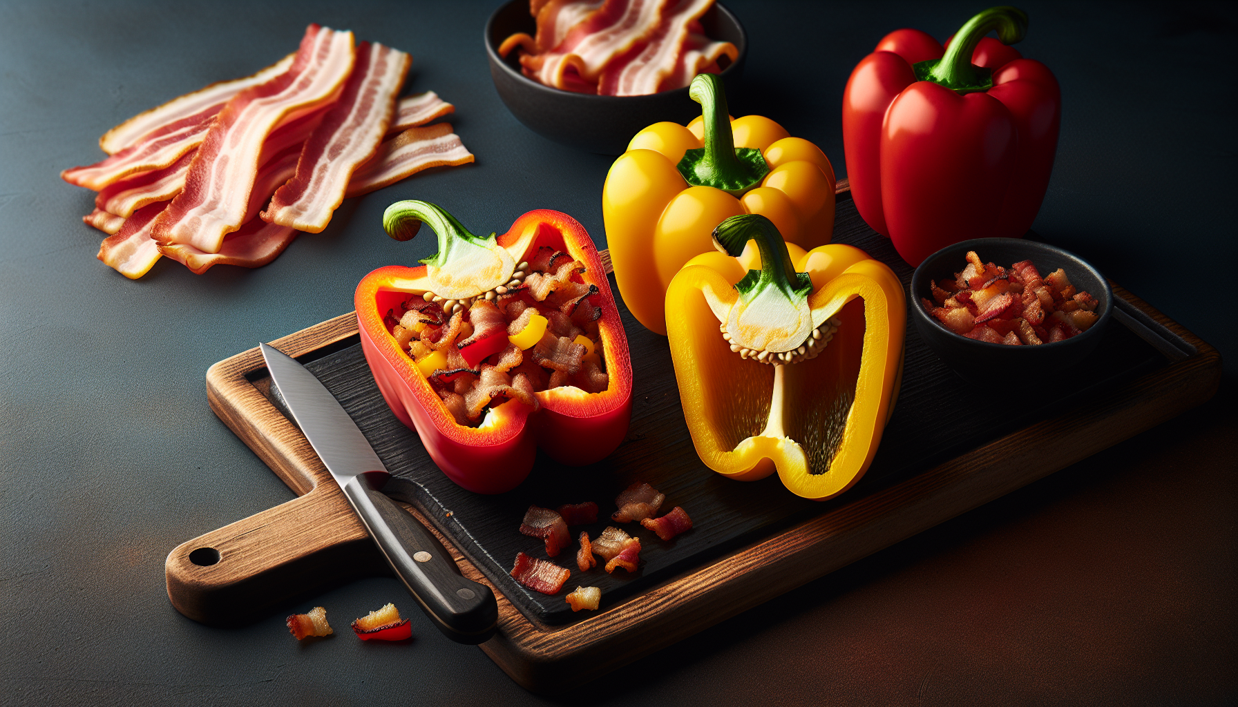 Poivrons farcis au bacon
