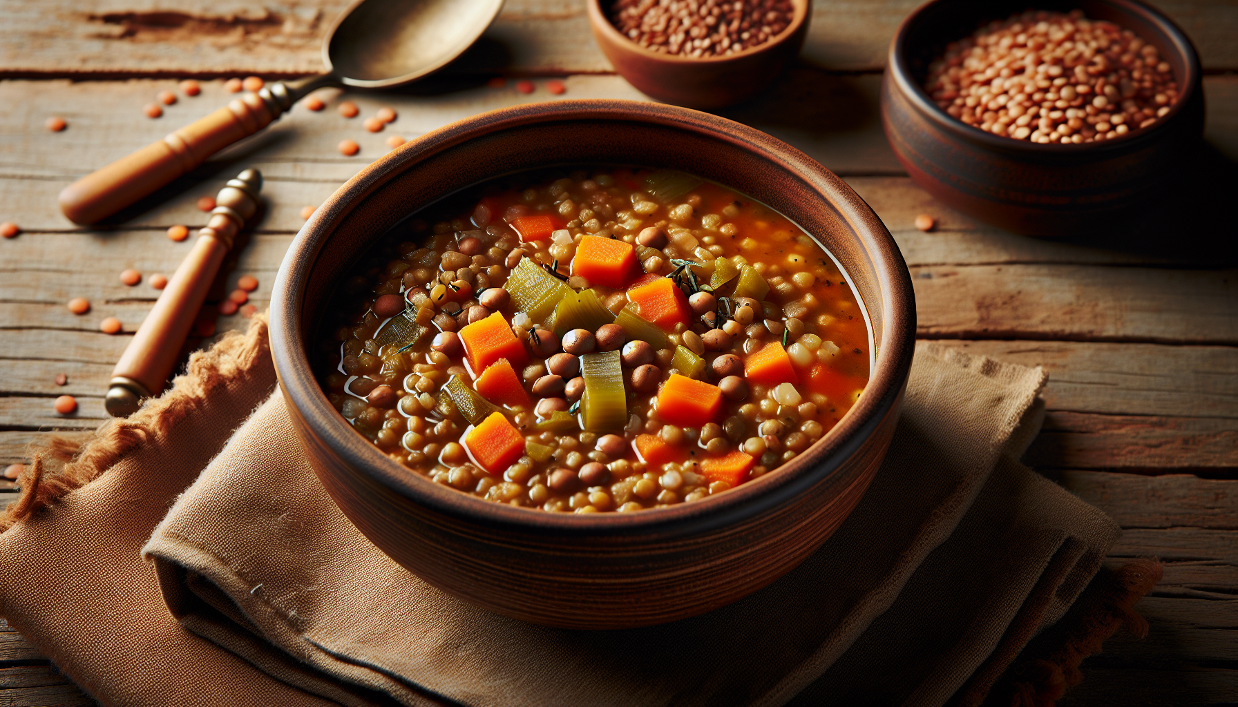 Soupe aux lentilles et au farro