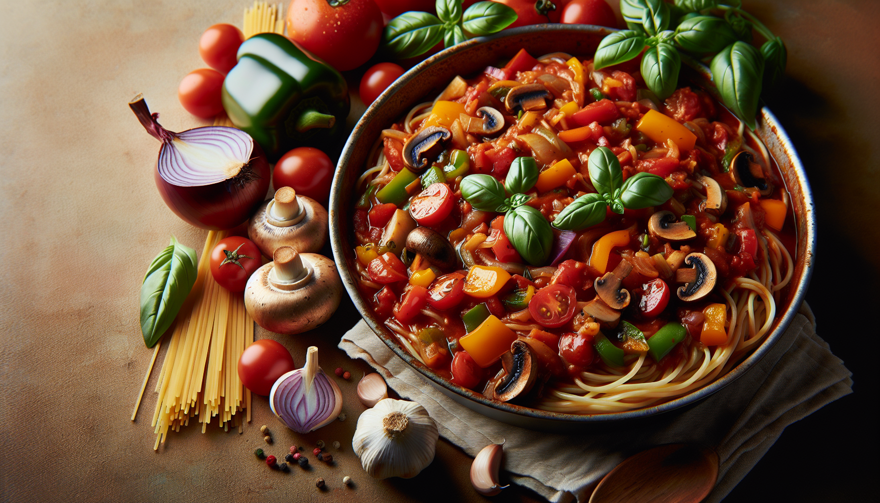 Sauce à spaghetti végétarienne