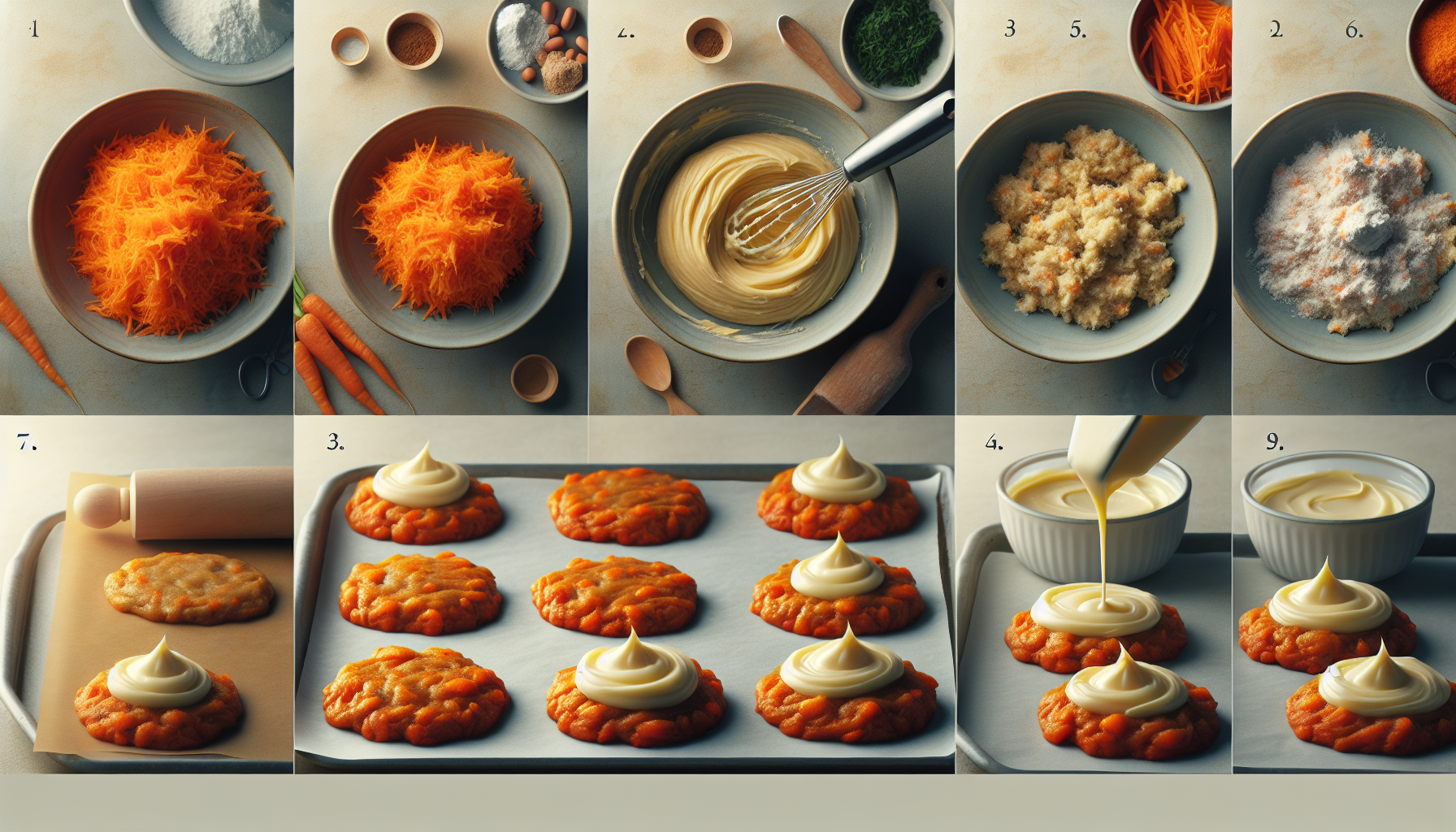 Biscuits aux carottes avec glaçage