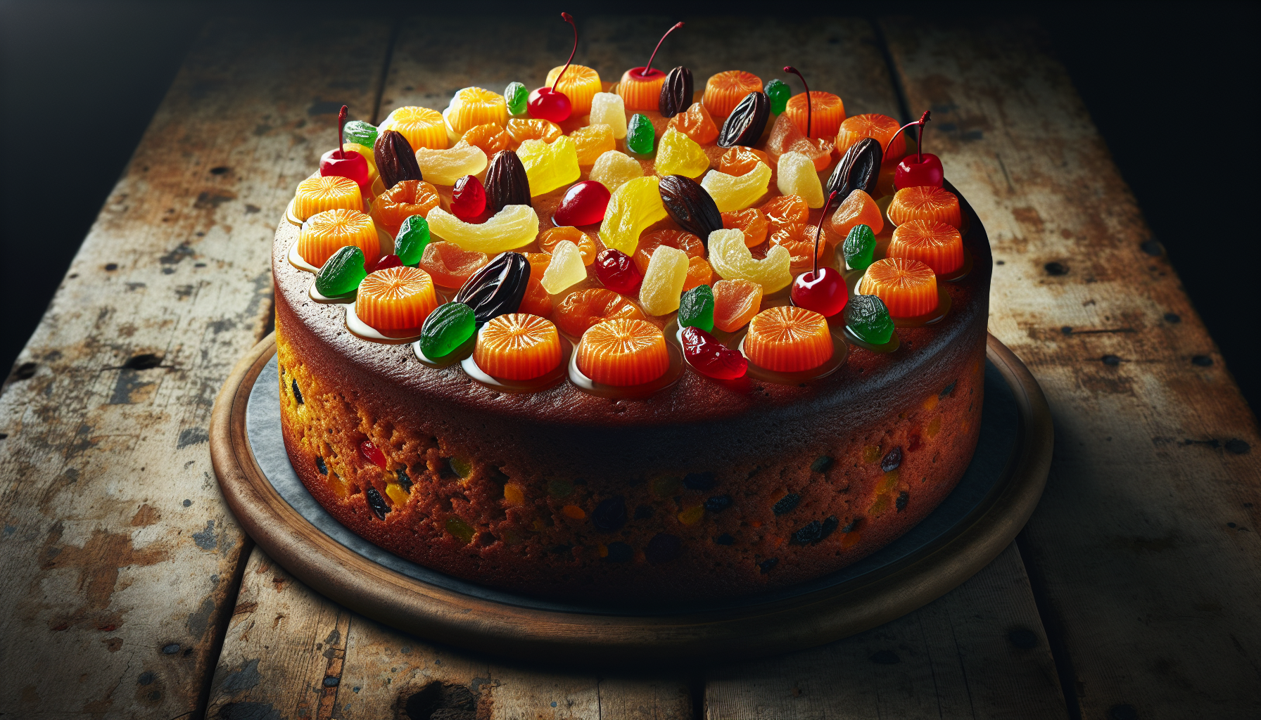 Gâteau aux carottes et fruits confits