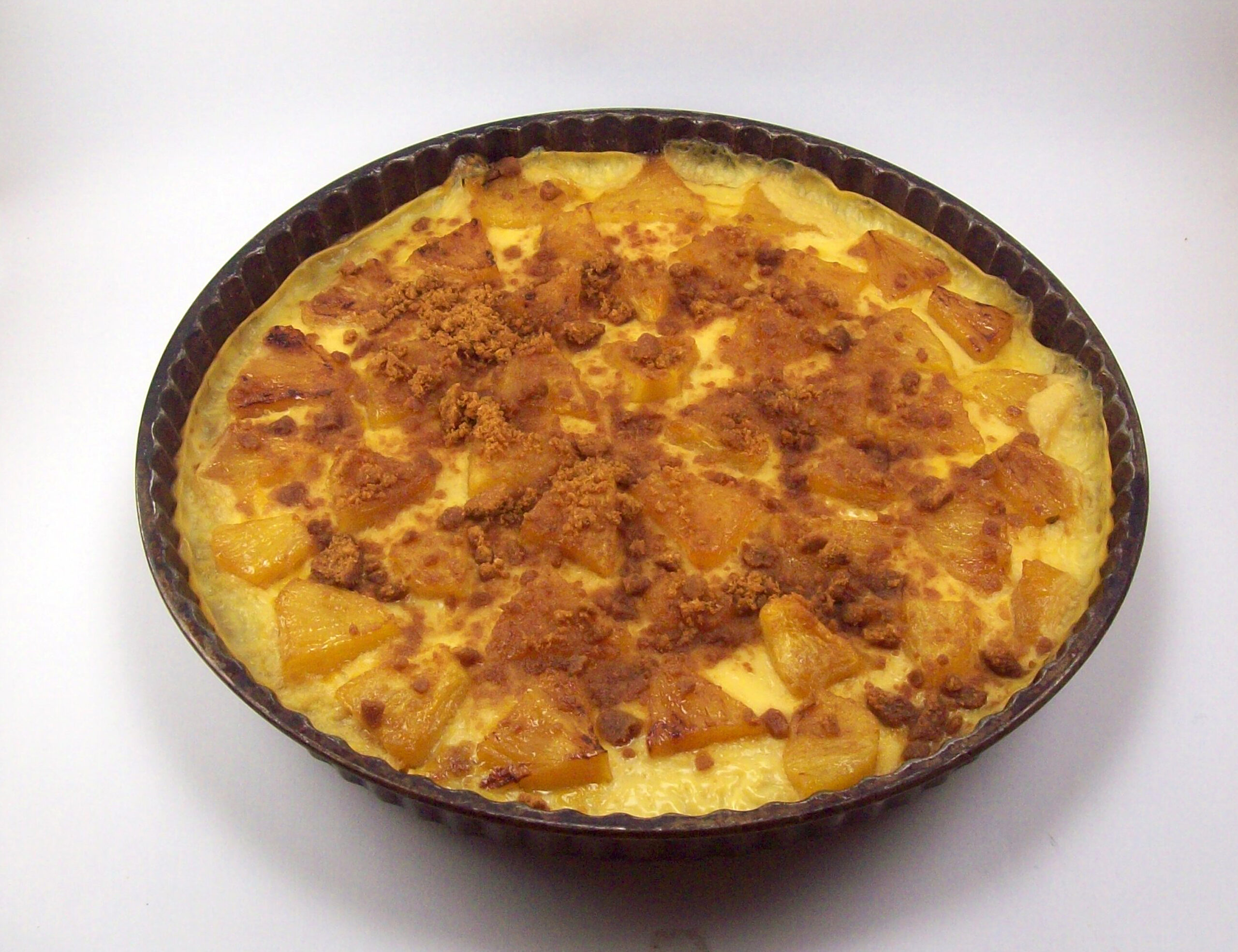 Tarte à l'ananas et crumble de speculoos