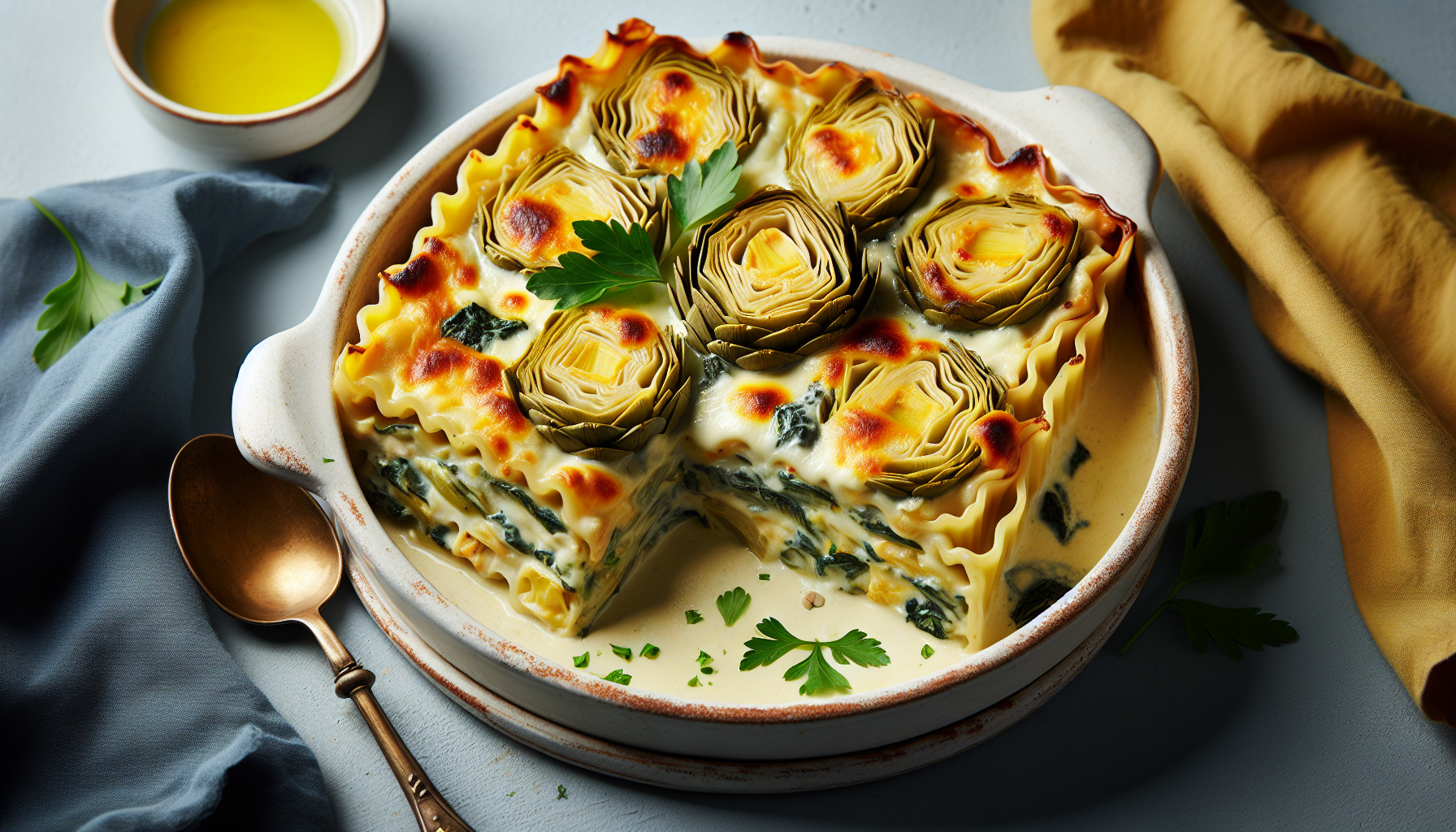 Lasagne aux tomates et aux olives