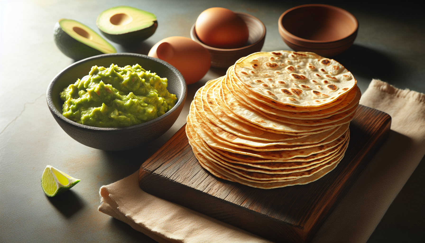 Tortillas croustillantes avec guacamole