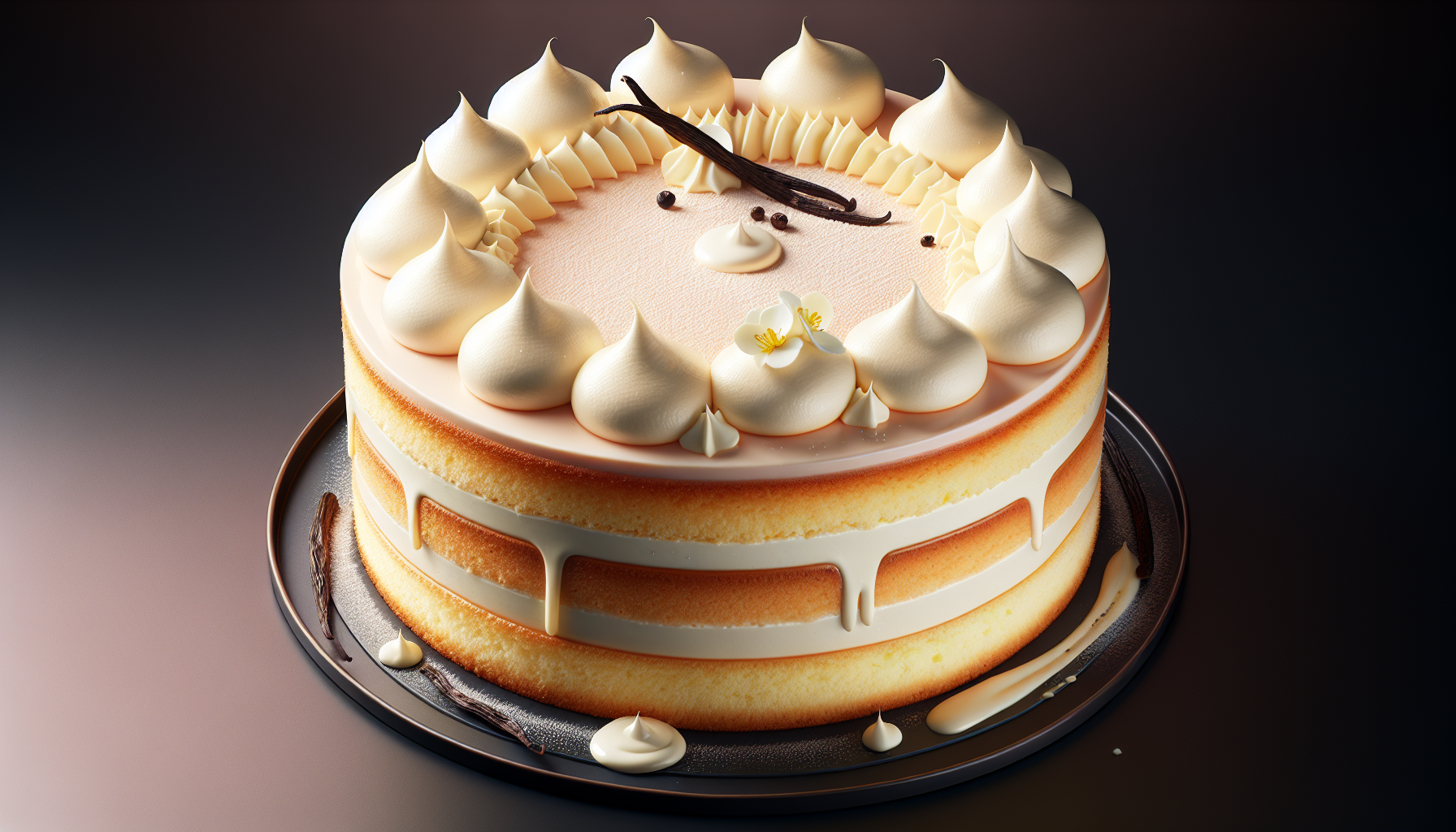 Gâteau mousse à la vanille