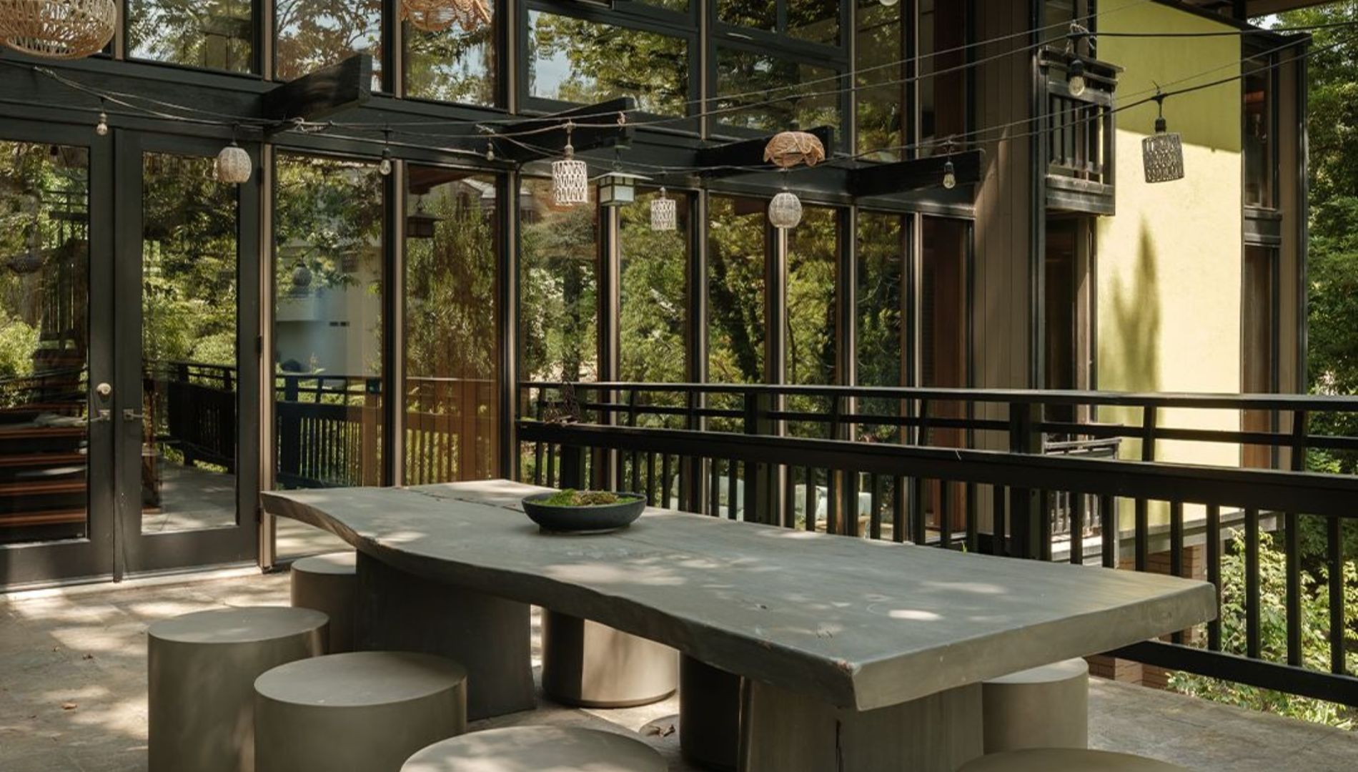 The covered terrace