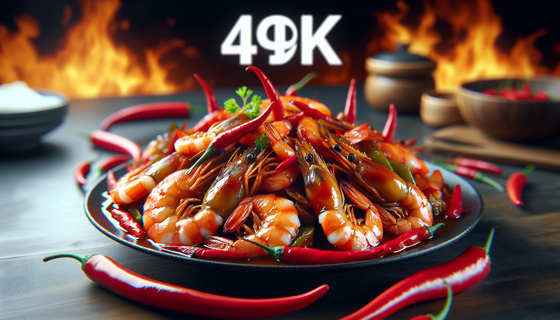 Crevettes et cocos piquants