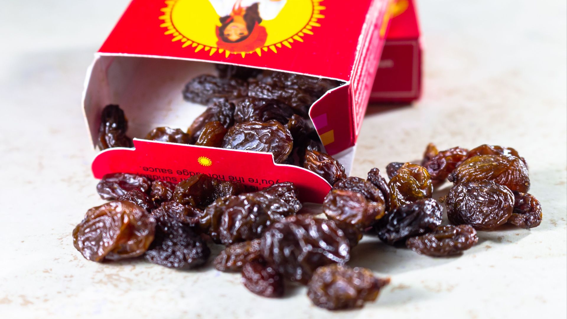 3. Boîtes de raisins secs